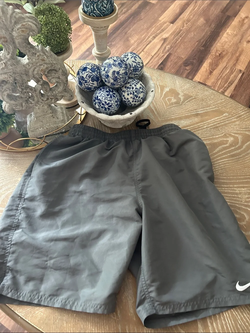 Nike Men's Gray Athletic Lined Running Shorts